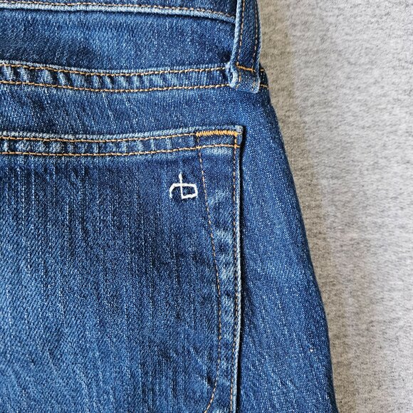 Rag & Bone Boyfriend Jeans Womens 28 Blue Denim Distressed Slim Fit Dre Low Rise - Picture 7 of 7